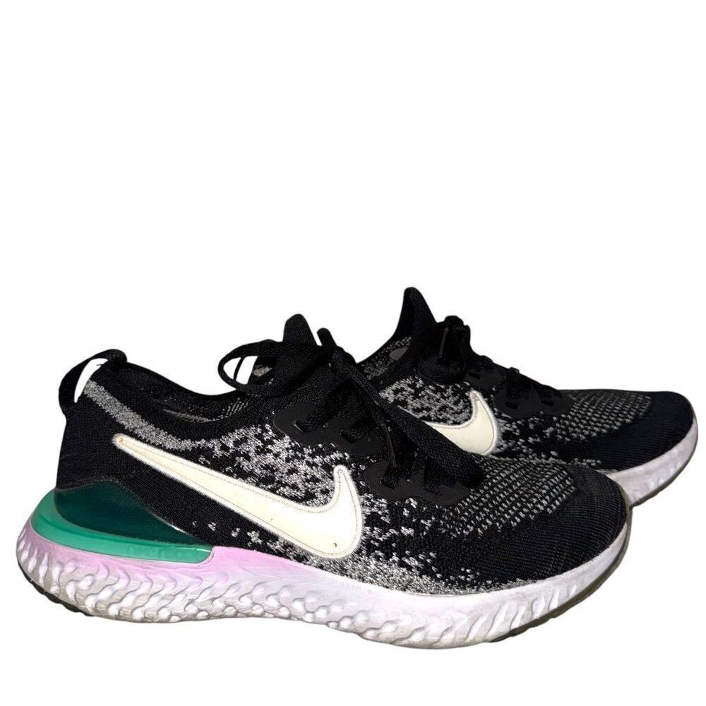 Nike Epic React Flyknit 2 GS Oreo Sneakers Kids 7Y AQ3244 Running Shoes Sports